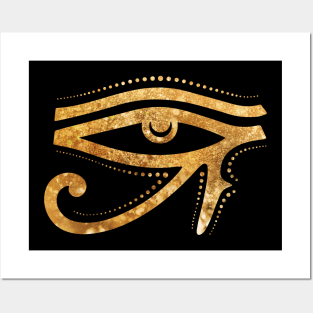 Golden Eye Of RA Egyptian Hieroglyph Posters and Art